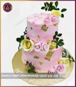 Two Tier Flower Art Cake in Lahore