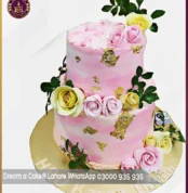Two Tier Flower Art Cake in Lahore