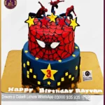 Two Tier Spiderman Cake for 3rd Birthday of Baby Boy in Lahore