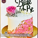 Pink Gold Bride To Be Cake in Lahore