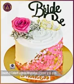 Pink Gold Bride To Be Cake in Lahore