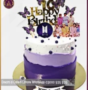 Butterflies Bliss BTS Inspired Cake in Lahore