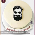 Heroic Blend Beard and Moustache themed Cake in Lahore