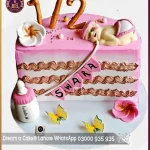 Sweet Six Month Half Birthday Cake for Girls in Lahore