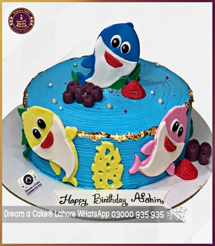 Under the Sea Adventure Baby Shark Cake in Lahore