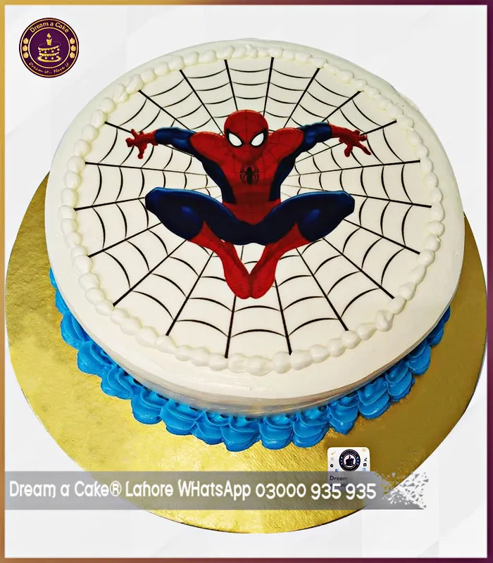 Web Slinging Amazing Flying Spiderman Cake in Lahore