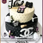 Magnificent Two Tier Makeup Theme Cake in Lahore