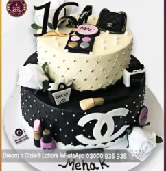 Magnificent Two Tier Makeup Theme Cake in Lahore