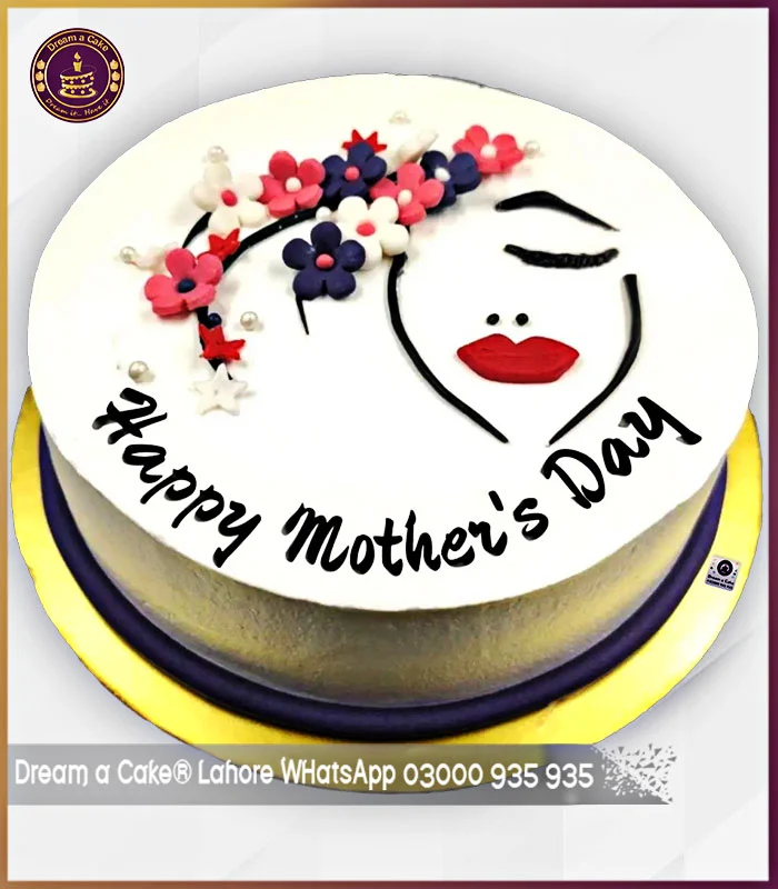 Blooming Affection Floral Face Mother's Day Cake in Lahore