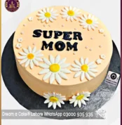 Floral Embrace Super Mom floral Mother's Day Cake in Lahore