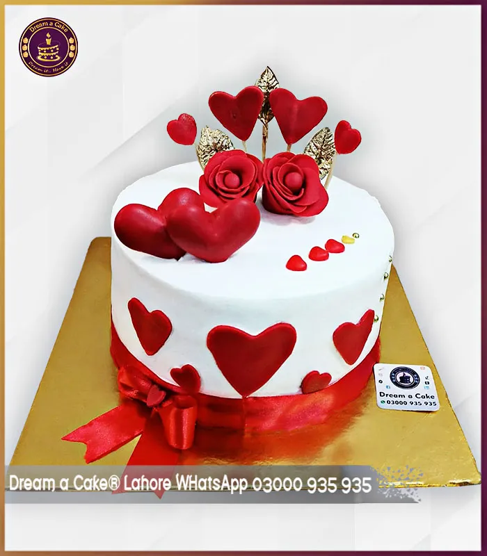 Harmonious Hearts Entwined Cake in Lahore