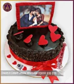 Love-Inspired Picture Frame Chocolate Cake in Lahore