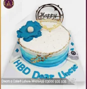 Blue Azure Beauty Peony Flower Cake in Lahore