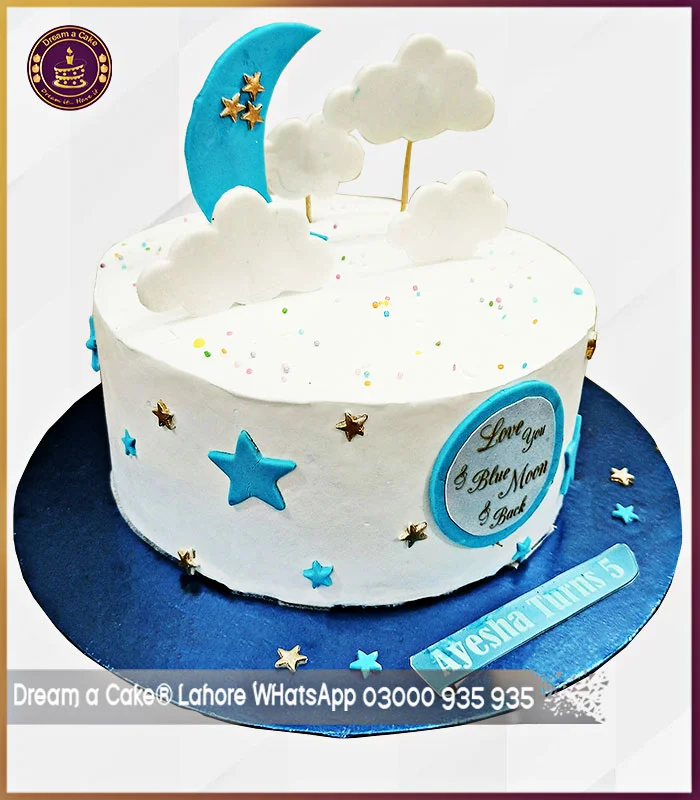 Celestial Delight Love You to the Moon & Back Cake in Lahore