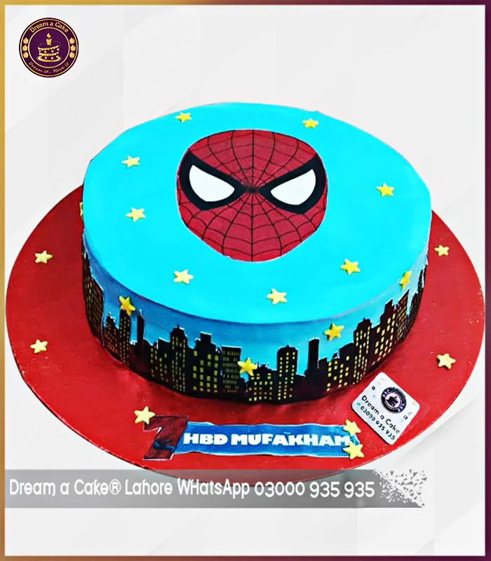 Crime Fighting Buildingfull Spiderman Cake in Lahore