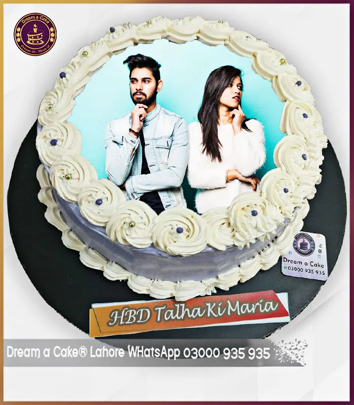 Enchanting Love Couple Picture Cake in Lahore