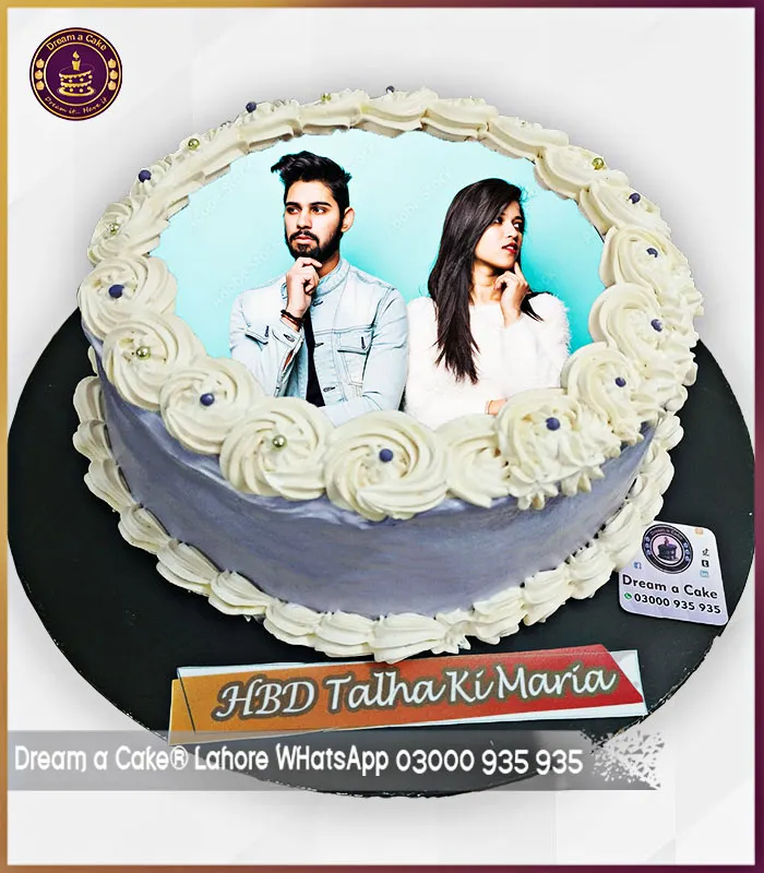 Enchanting Love Couple Picture Cake in Lahore