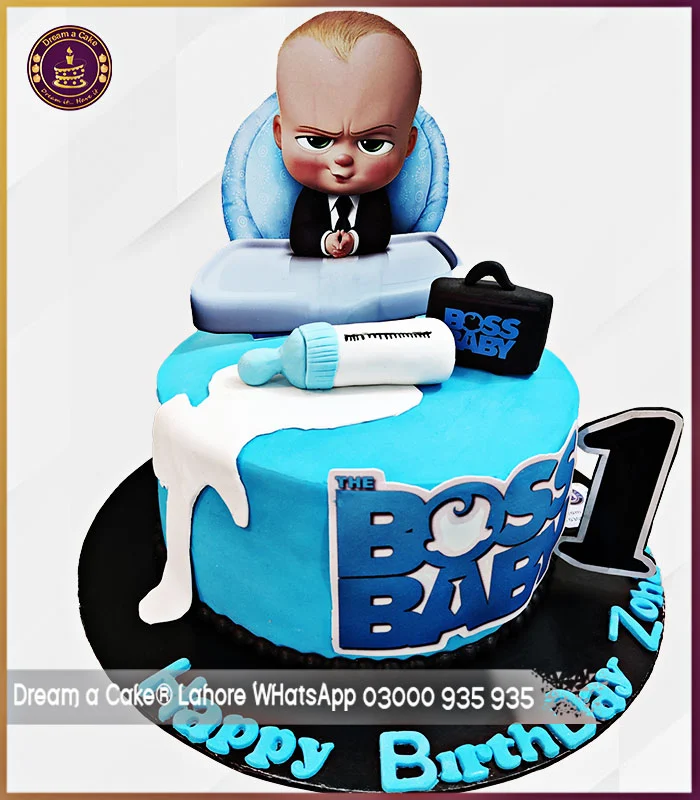 Epic First Birthday Boss Baby Cake in Lahore