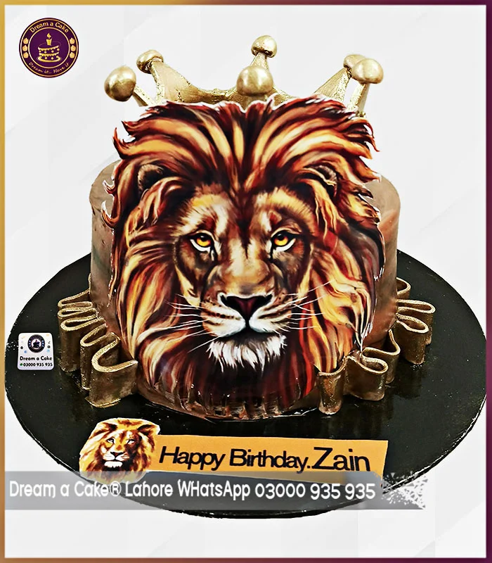 Fierce Feline Lion Cake in Lahore