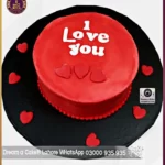 Heartfelt Delights Red 'I Love You' Cake in Lahore