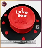 Heartfelt Delights Red 'I Love You' Cake in Lahore