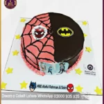 Hero Fusion Spiderman & Batman Half & Half Cake in Lahore