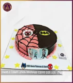 Hero Fusion Spiderman & Batman Half & Half Cake in Lahore