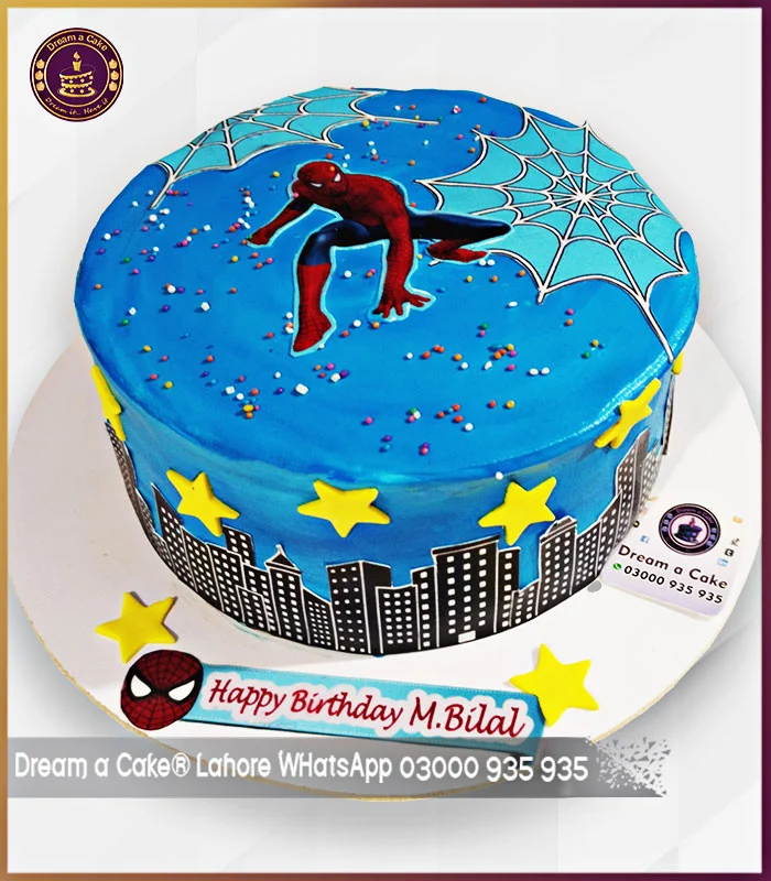 Heroic Skyscrapers Spiderman Cake in Lahore