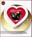 Jubilant Heart Shape Picture Cake for Anniversary in Lahore