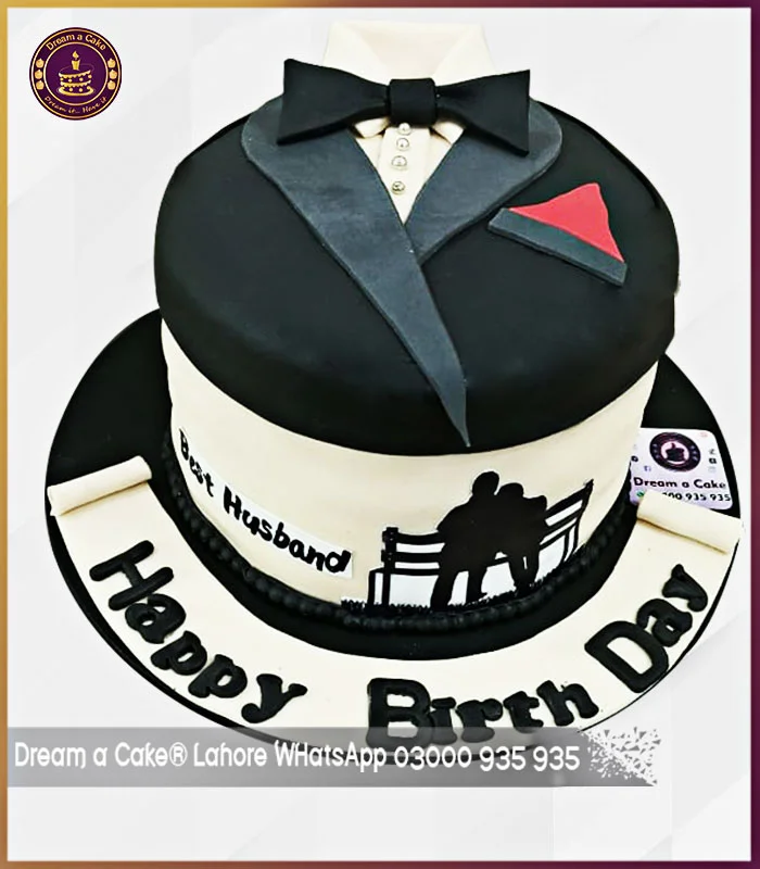 Love-Inspired Best Dad and Husband Theme Cake in Lahore