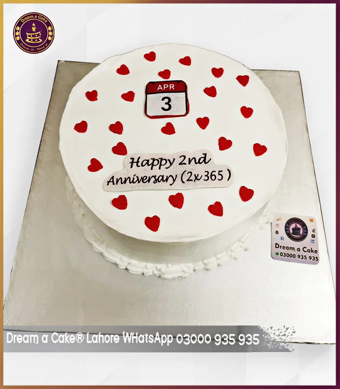 Love's Second Chapter 2nd Anniversary Cake