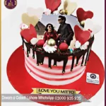 Memories in Frosting Couple Photo Cake in Lahore