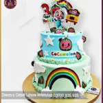 Musical Marvel Two Tier Cocomelon Theme Cake in Lahore