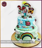 Musical Marvel Two Tier Cocomelon Theme Cake in Lahore