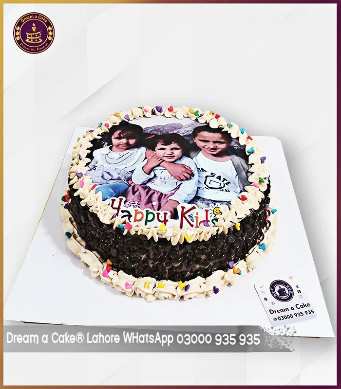 Playful Happiness Delight Happy Kids Picture Cake in Lahore