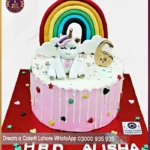 Rainbow Dreams Come True 6th Birthday Unicorn Cake in Lahore