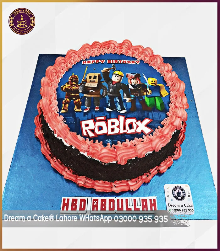 Roblox Adventure Picture Cake in Lahore