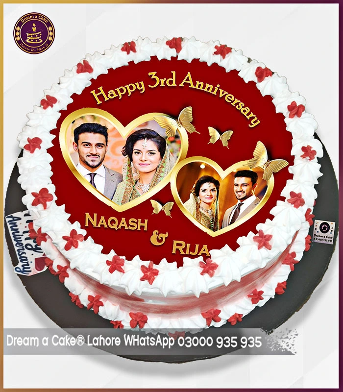 Romantic Memories Anniversary Picture Cake in Lahore
