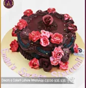 Roses Garden Chocolate Sweet Sixteen Cake in Lahore