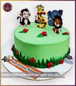 Safari Adventure Surprise Jungle Theme Cake in Lahore