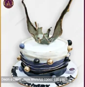 Sparkling Amethyst Purple Ruffle Cake in Lahore