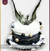 Sparkling Amethyst Purple Ruffle Cake in Lahore
