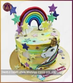 Sparkling Rainbow Fantasy Unicorn Cake in Lahore