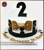 Stylish Sweetness Bow Tie Inspired Second Birthday Cake in Lahore