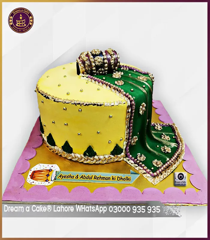 Sunshine Magic Yellow Mehndi Cake in Lahore