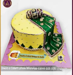 Sunshine Magic Yellow Mehndi Cake in Lahore