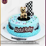 Teddy Bear Road Trip Delight 1st Birthday Cake in Lahore