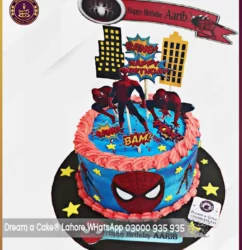 Web Slinging Delight Spidernan Cake in Lahore