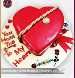 You Hold Key of My Heart Anniversary Cake in Lahore