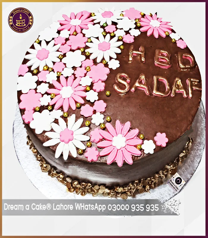 A Must Try Choco Floral Cake in Lahore